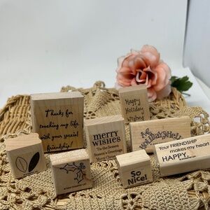 Stampin' Up! Wooden Stamp Collection - 8 Stamps